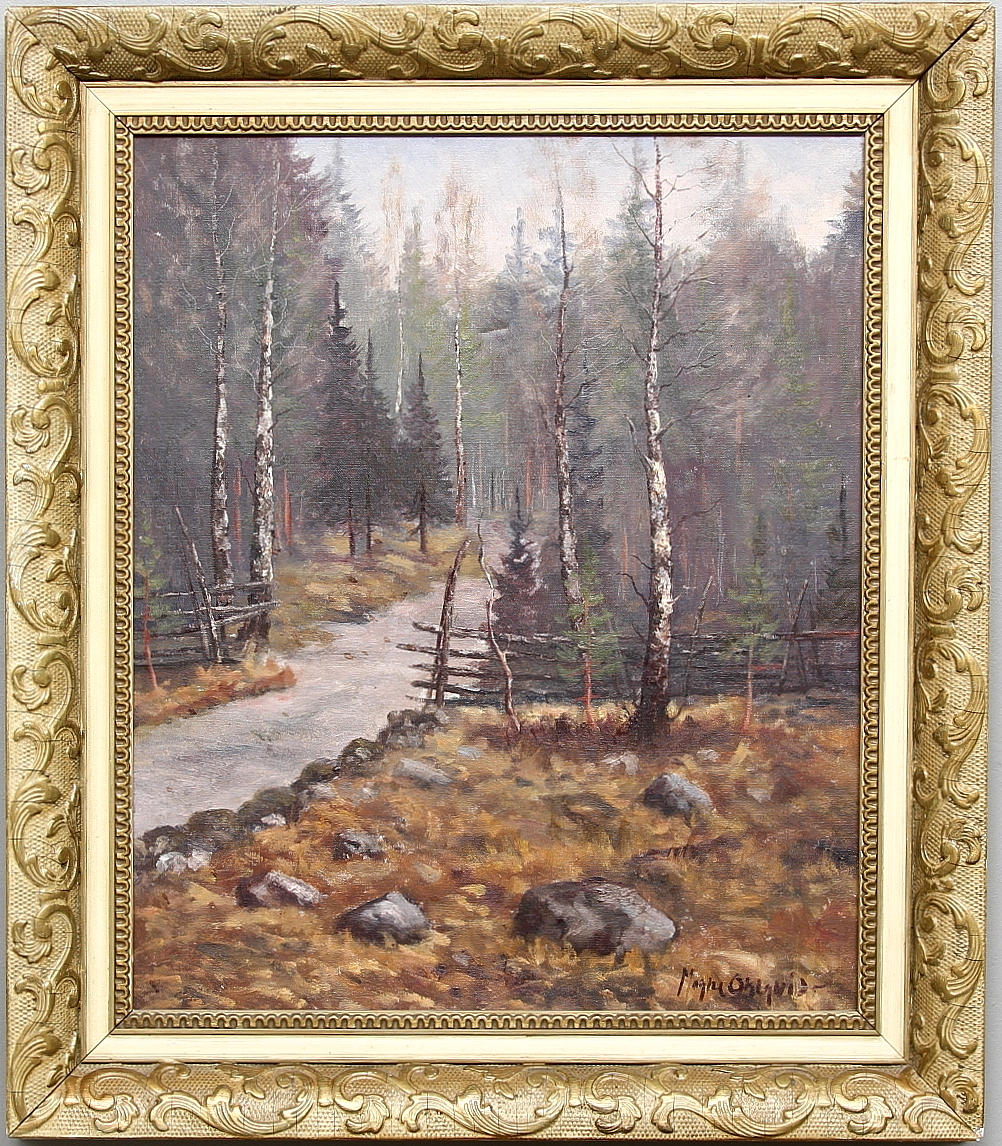 MAGNE OHLQVIST. Olja på duk. Signerad.