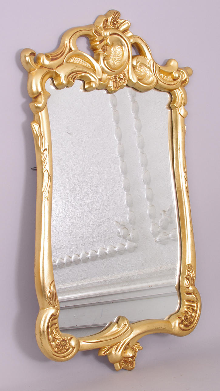 SPEGEL, förgylld, rokokostil, 1900-talets mitt.