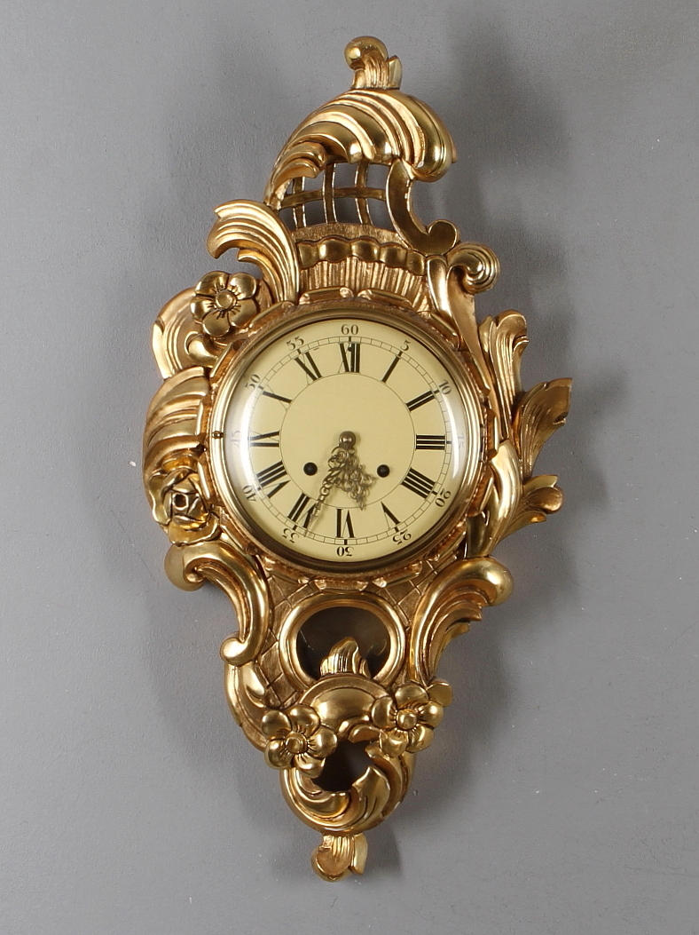 VÄGGPENDYL, rokokostil, 1900-tal.