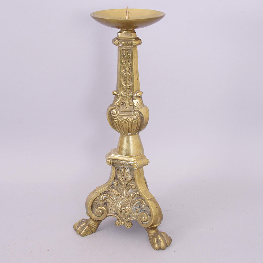 LJUSSTAKE, mässing, barockstil.