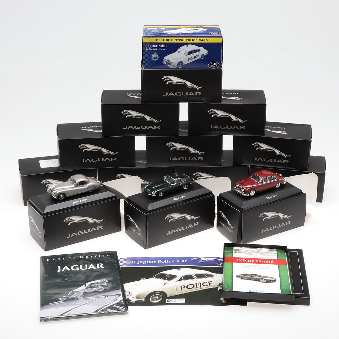 ATLAS EDITIONS - BOXADE JAGUAR BILMODELLER.