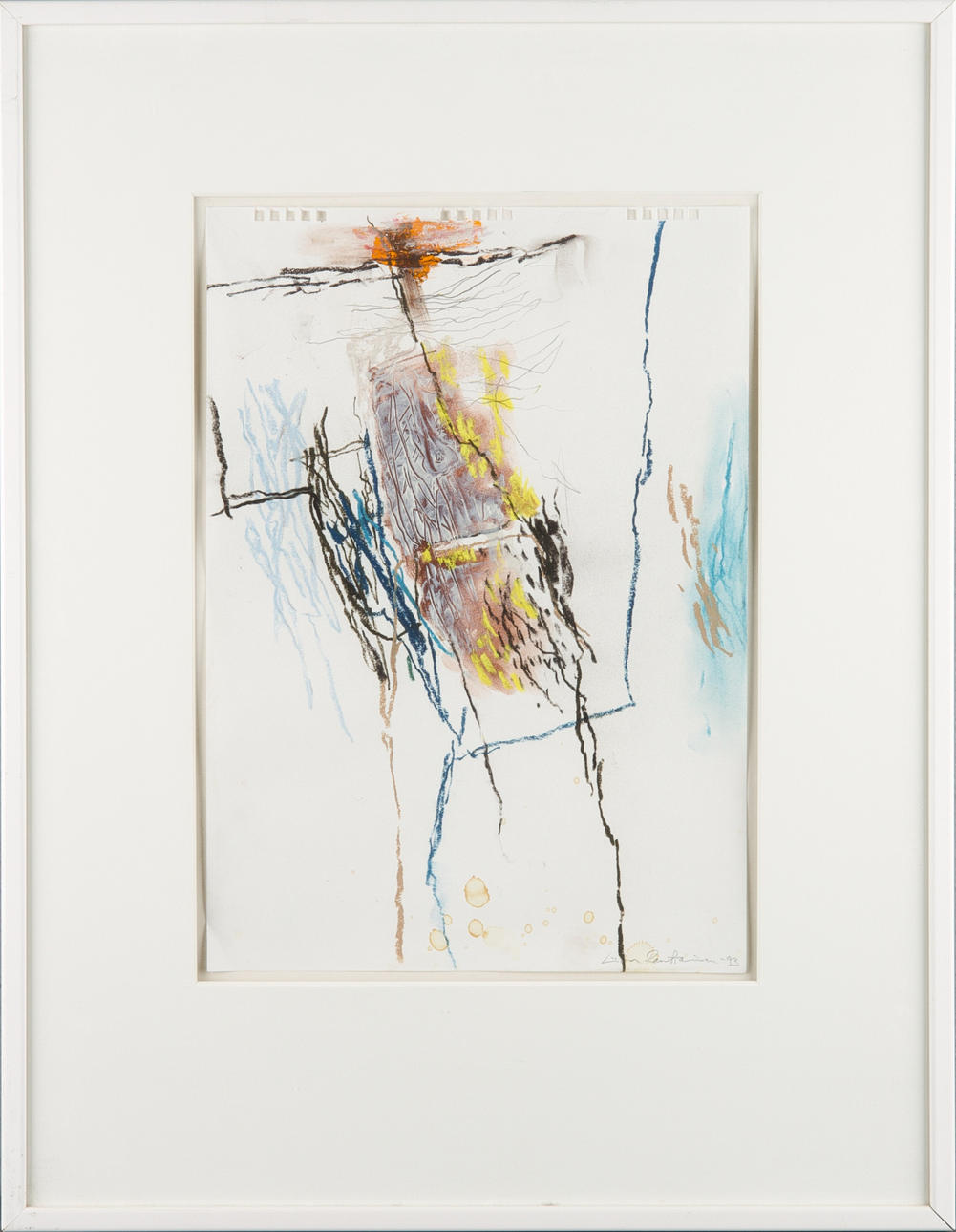LIISA RAUTIAINEN (1919 - 2018). Composition, mixed media on paper, signed and dated -93.