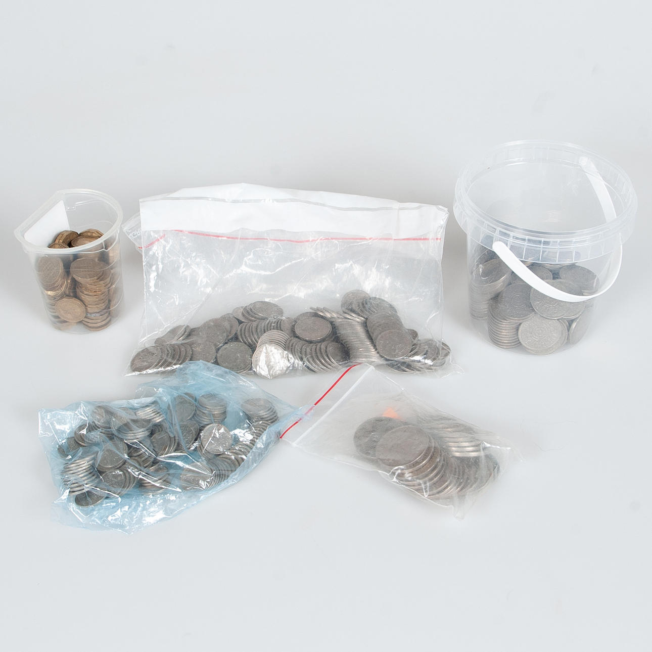 STORT PARTI ENGELSKA MYNT FÖRE DECIMALREFORMEN.