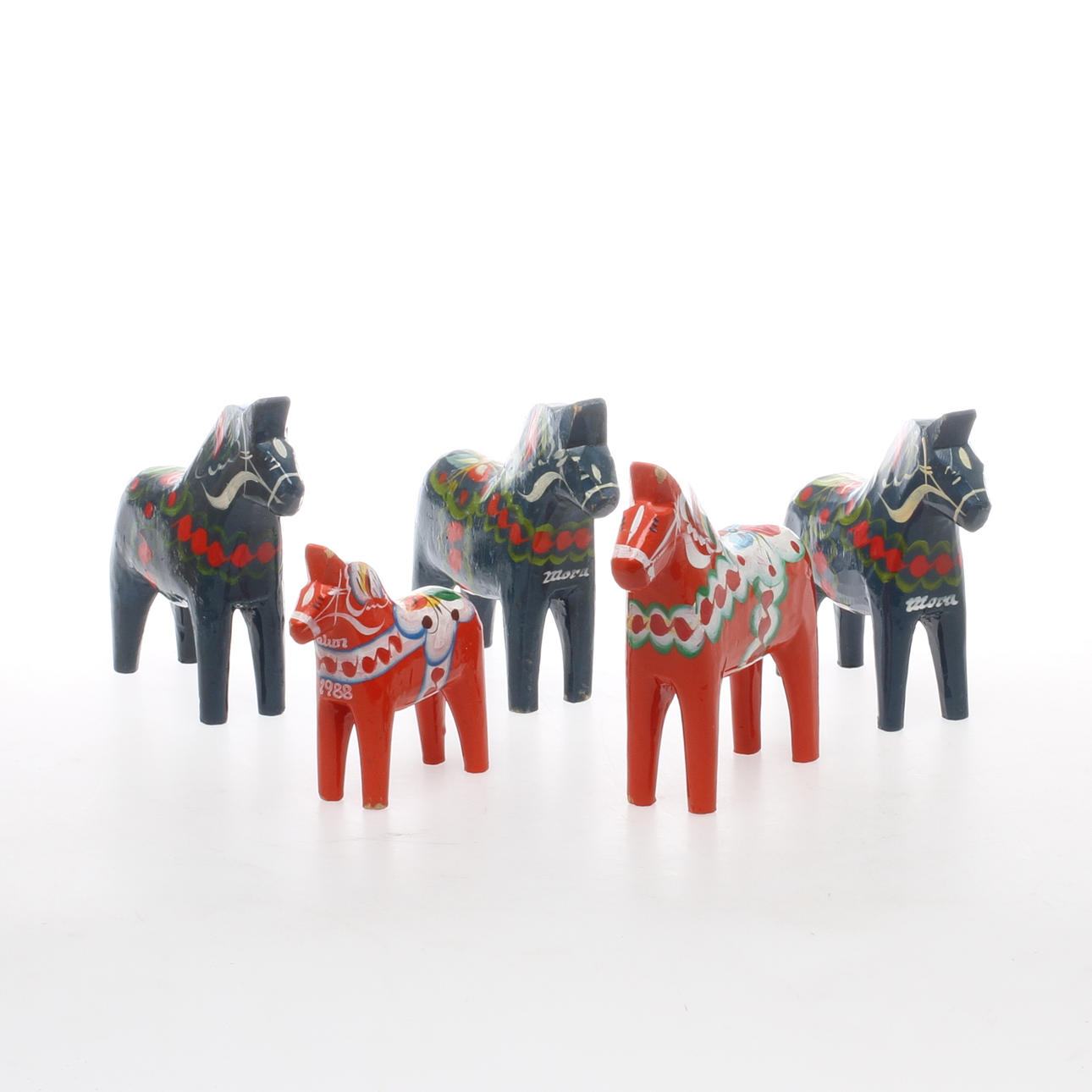 DALAHÄSTAR, 5 st, 1900-talets andra hälft.