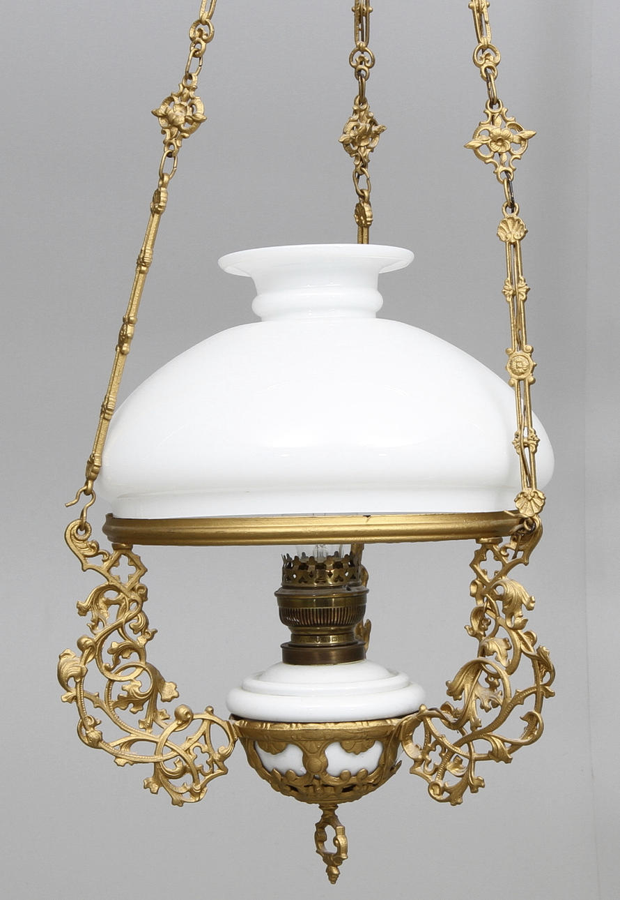 HÄNGLAMPA, fotogen/el, 1900-tal.