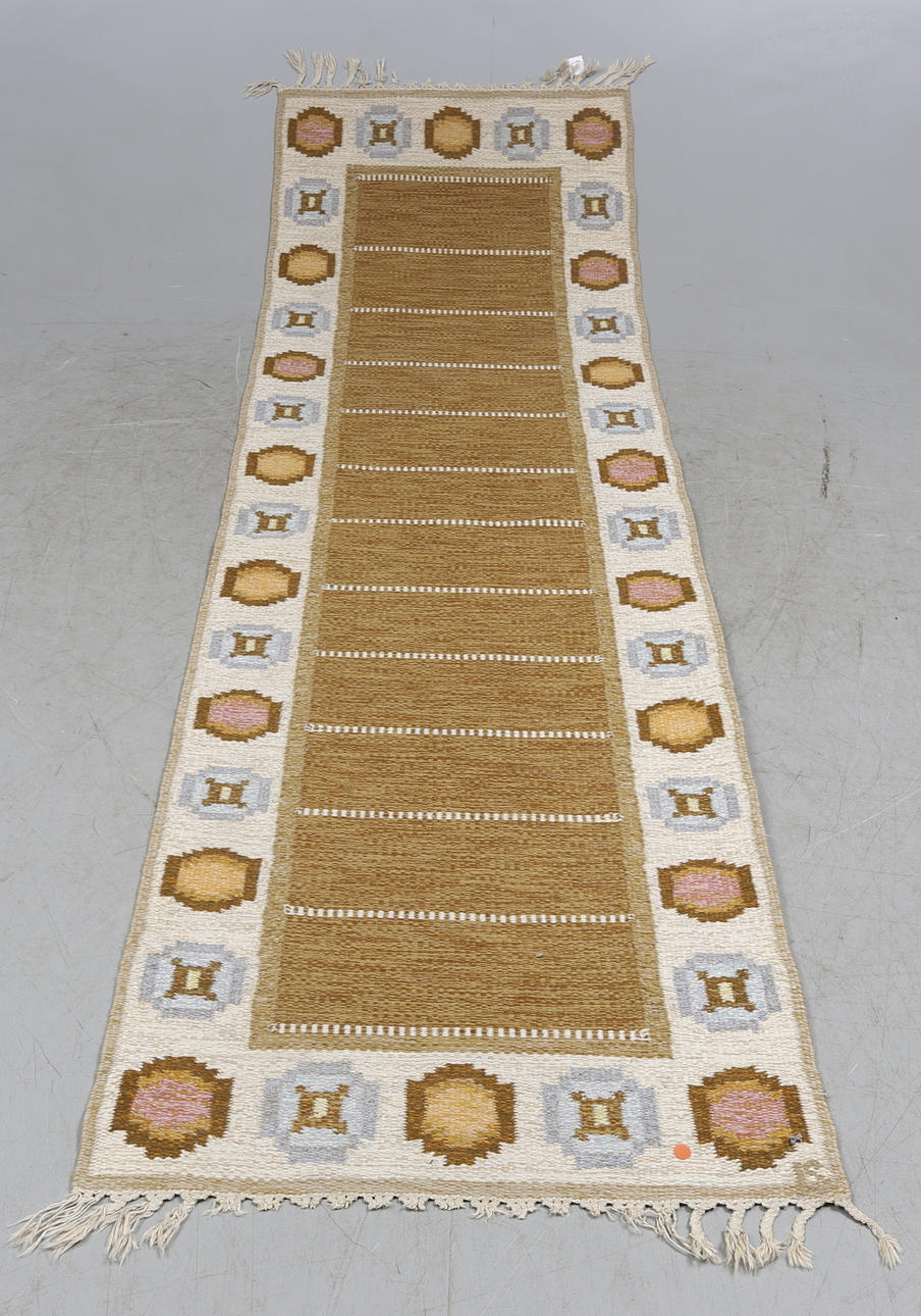 GALLERIMATTA, röllakan, Ingegerd Silow, signerad IS, ca. 290X83 cm.