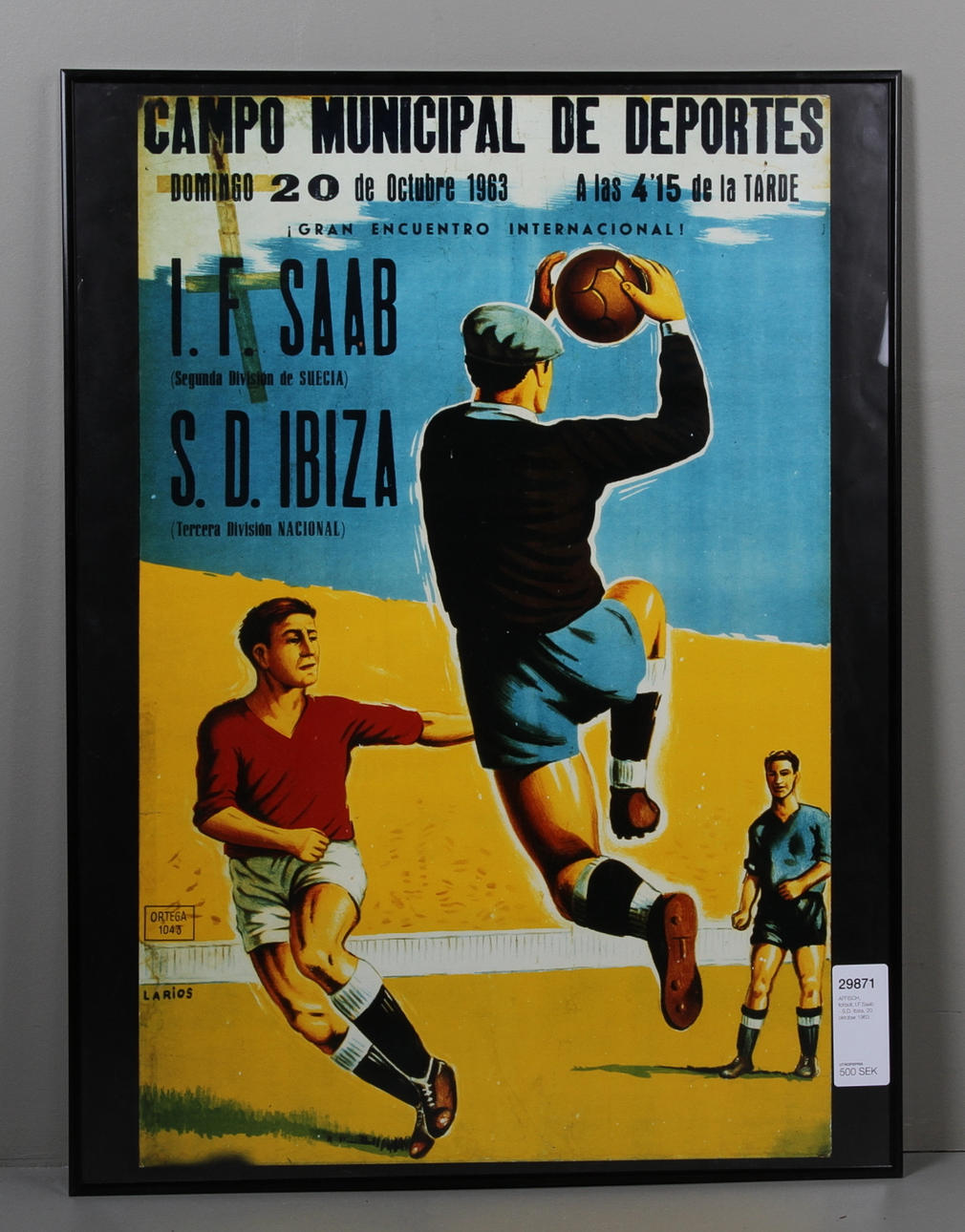 AFFISCH, fotboll, I.F Saab - S.D. Ibiza, 20 oktober 1963.