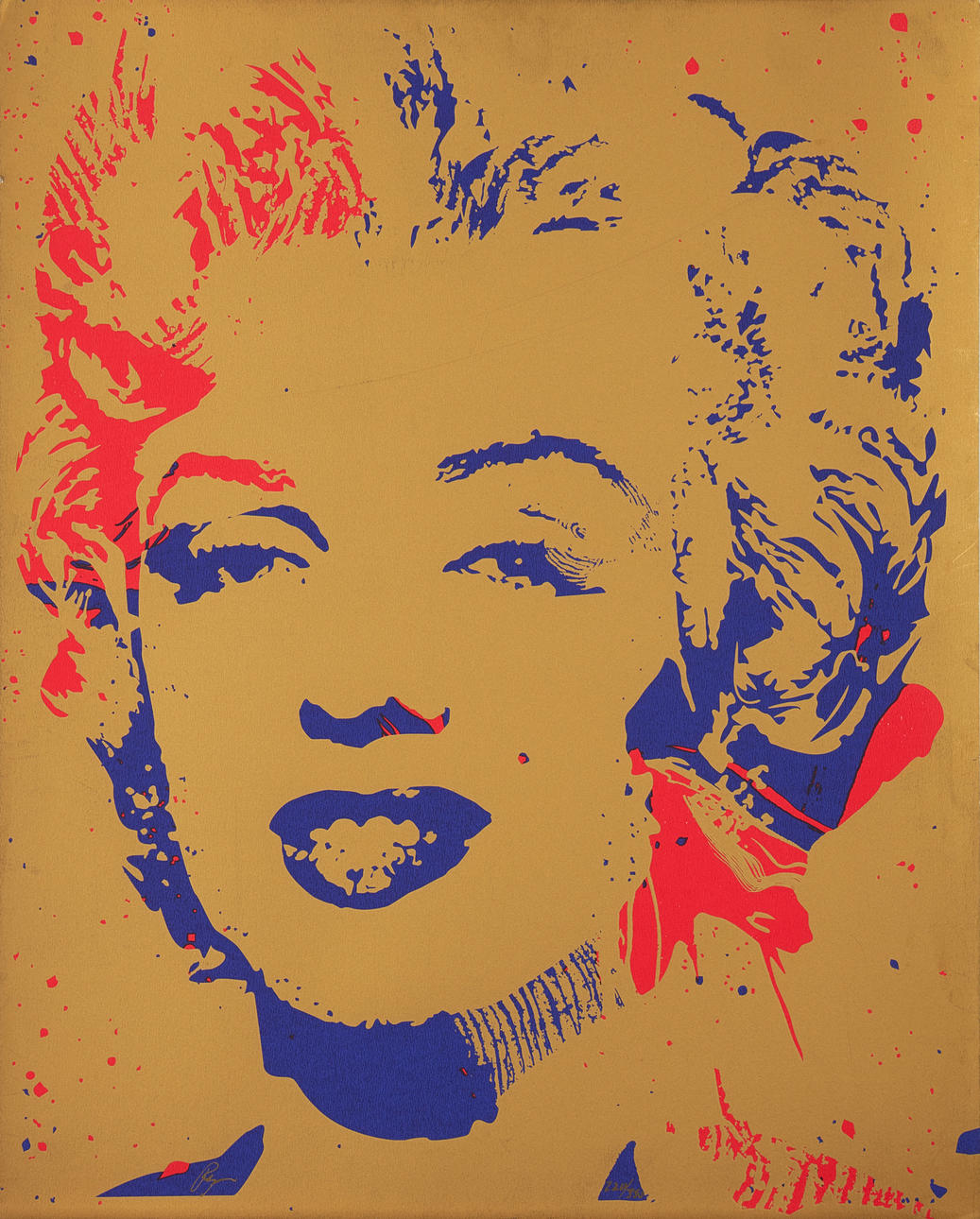 RICHARD RYAN (FÖDD 1974). Marilyn - dorado, rojo y azul, impresiones en ...