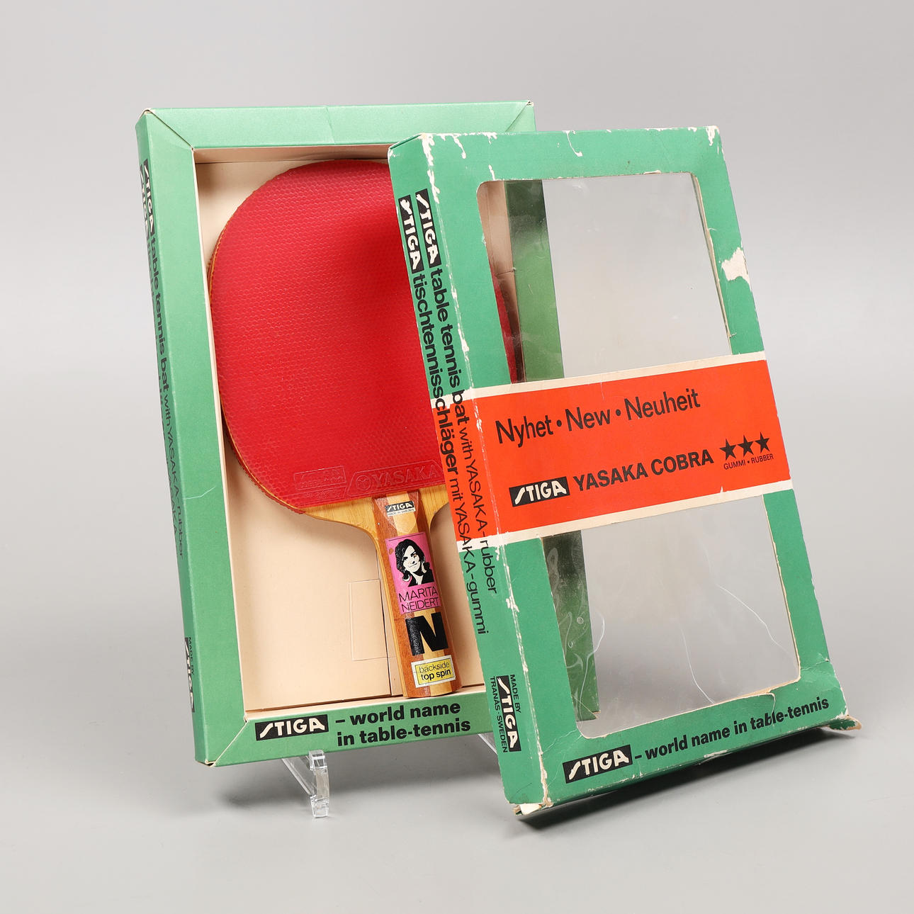 PINGISRACKET, STIGA / YASAKA, Marita Neidert.