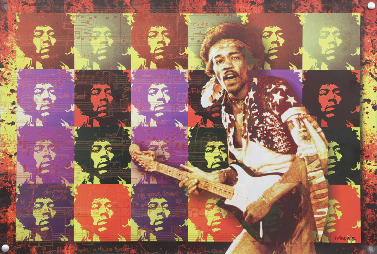 ANDERS WOLKE. METALLTAVLA, signerad, modern.