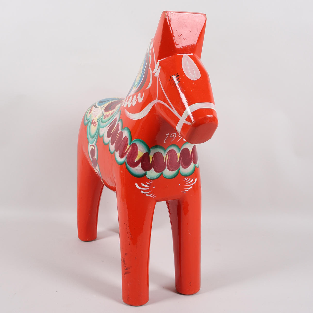 DALAHÄST, målat trä, Nils Olsson, Nusnäs.