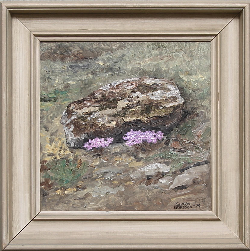 GIDEON ERIKSSON. Olja på pannå, signerad och daterad -74.