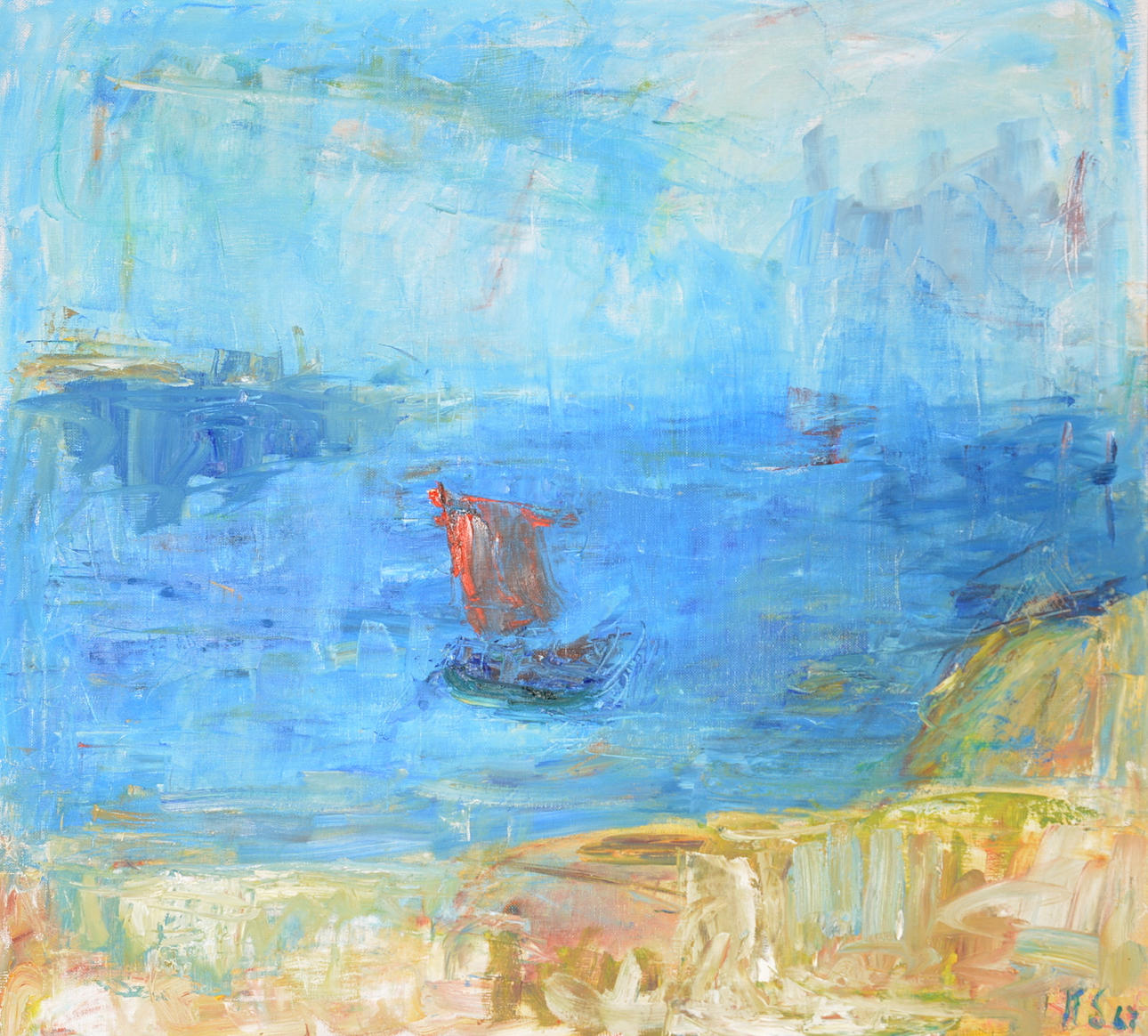 KERSTIN SANDSTRÖM. Olja på duk.