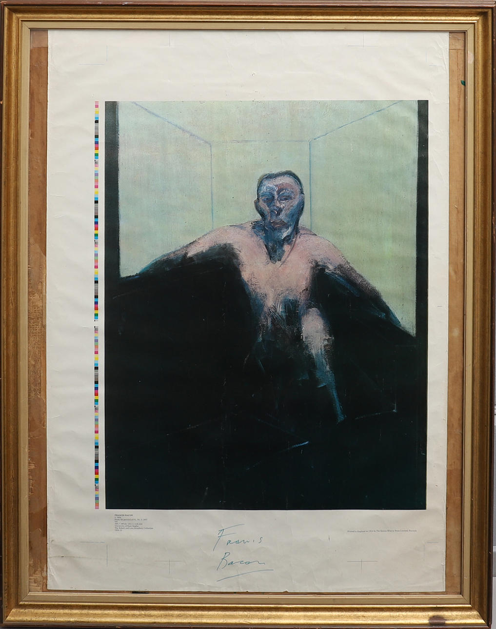 FRANCIS BACON. AUTOGRAFERAD AFFISCH.
