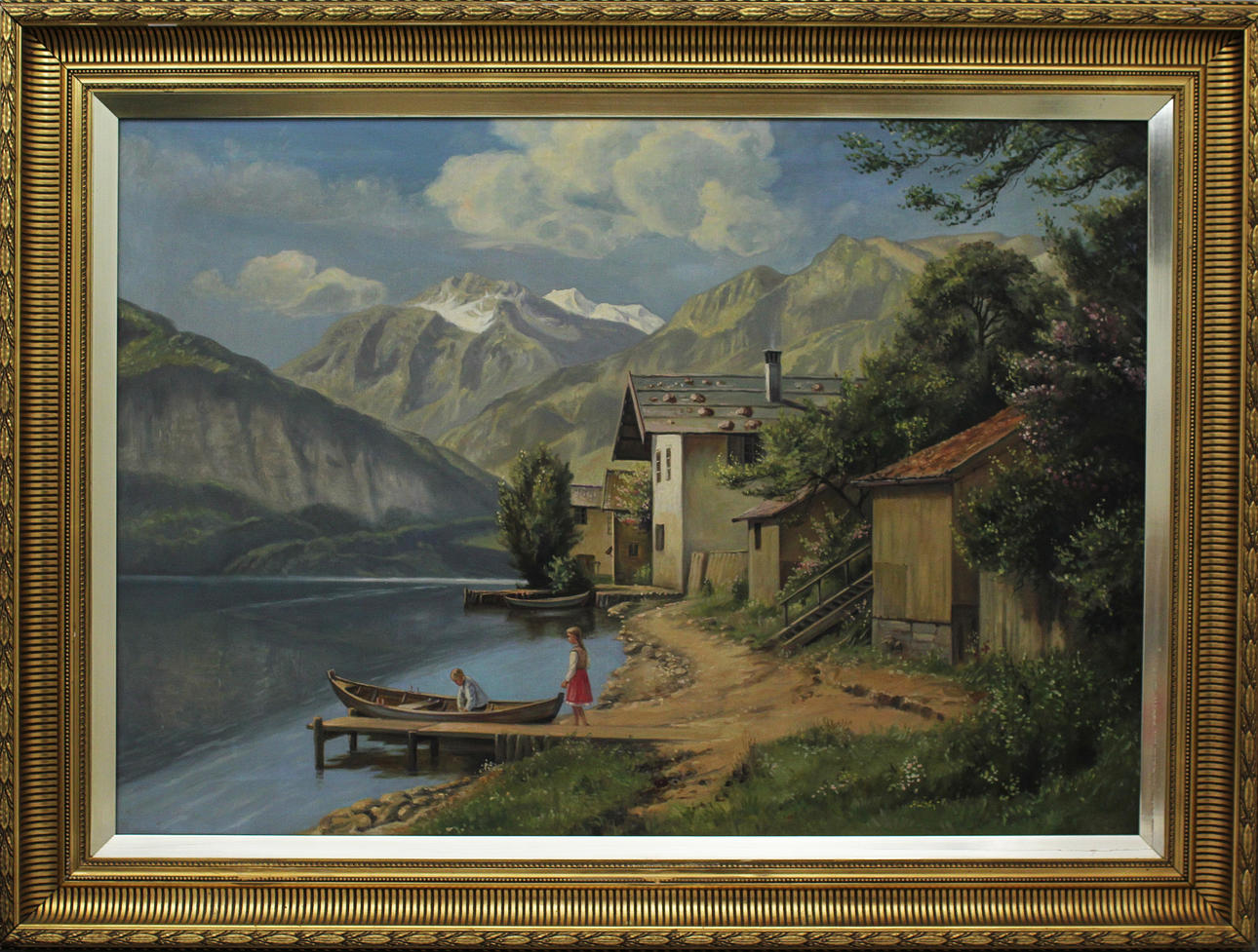 NILS WALSETH. Alplandskap. Signerad a tergo.