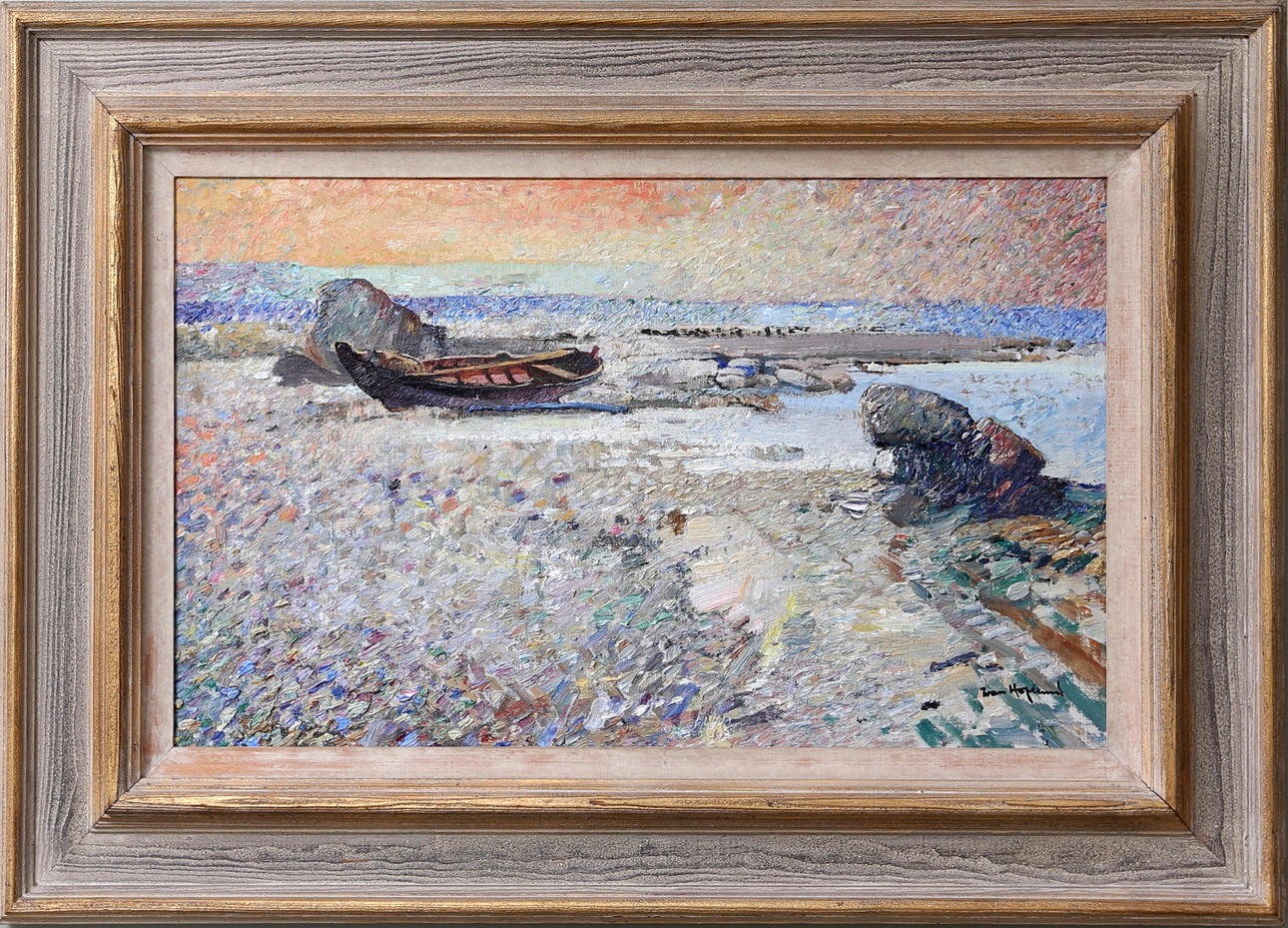 IVAN HOFLUND. Strandmotiv Öland, olja på duk, signerad.