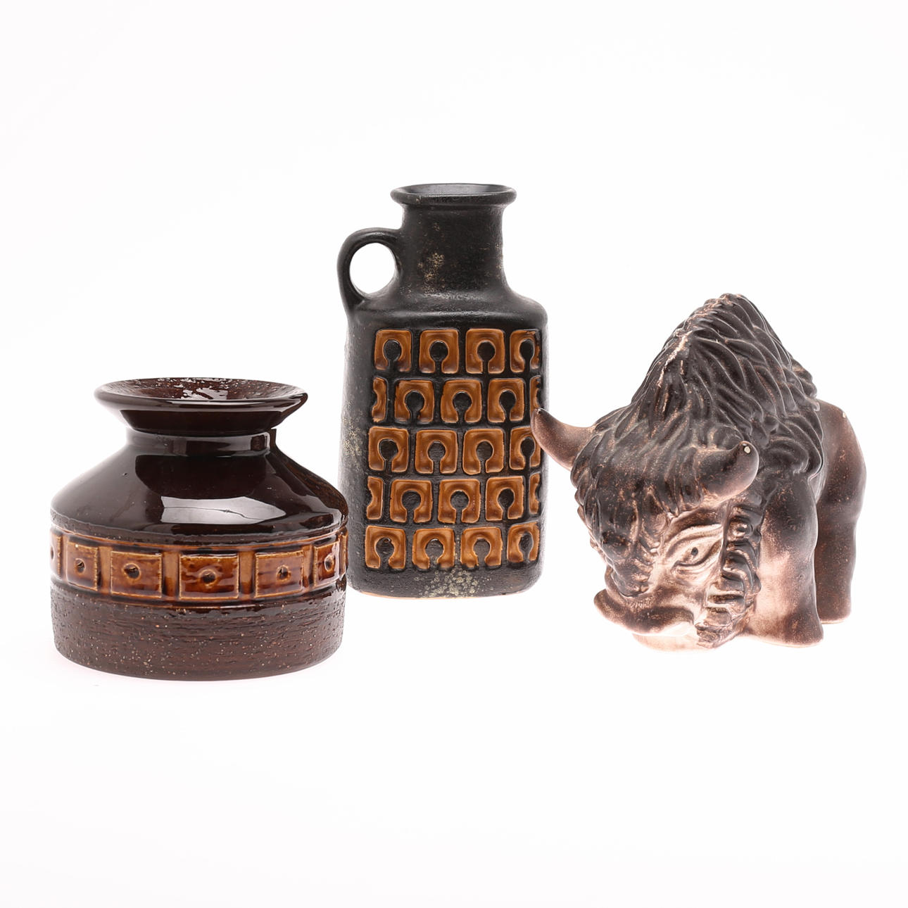 KERAMIKFÖREMÅL, 3 st, bla Gabriel.