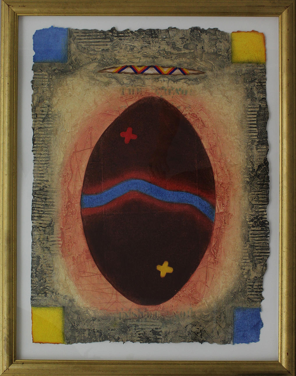 ALAIN BERCK-VITZ. Komposition. Karborundumetsning. Signerad. 14/90.