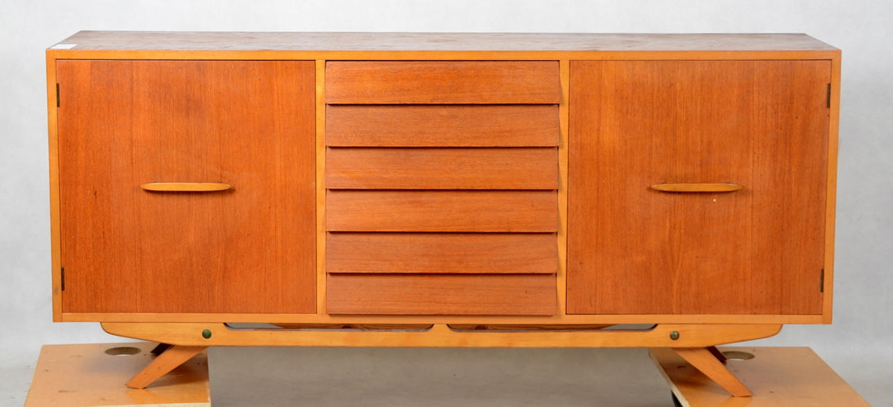 SIDEBOARD, teakfanér, 1950/60-tal.