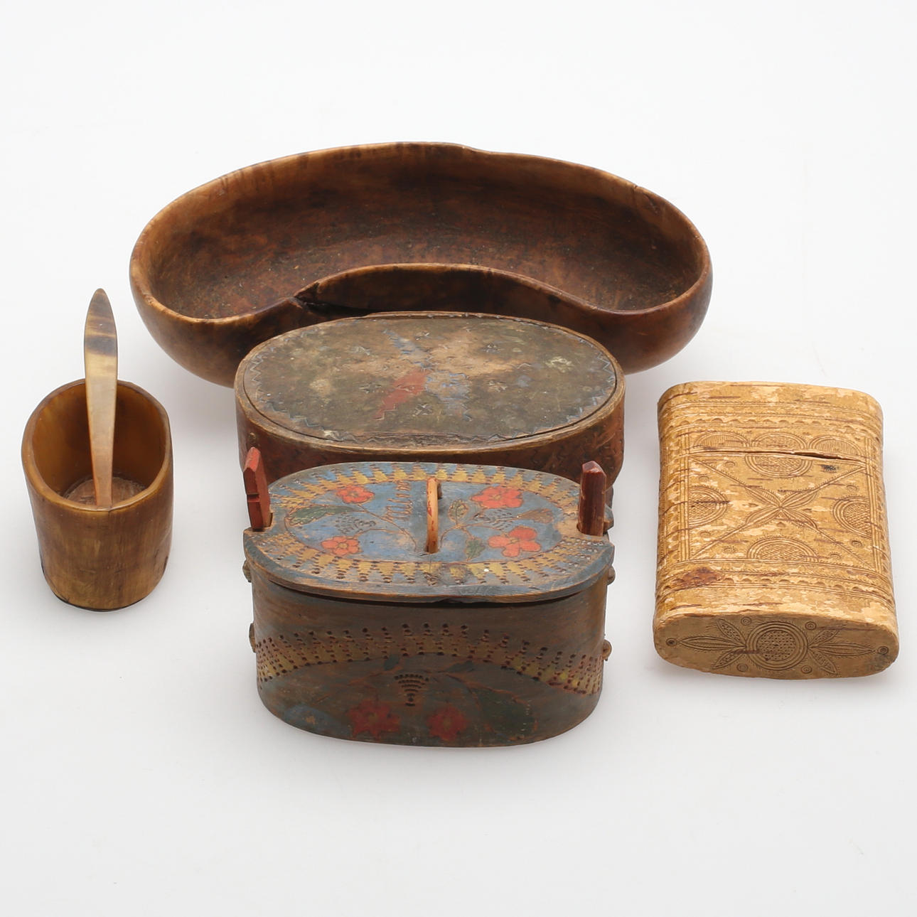 ALLMOGEFÖREMÅL, 9 delar, 17-1900-tal.