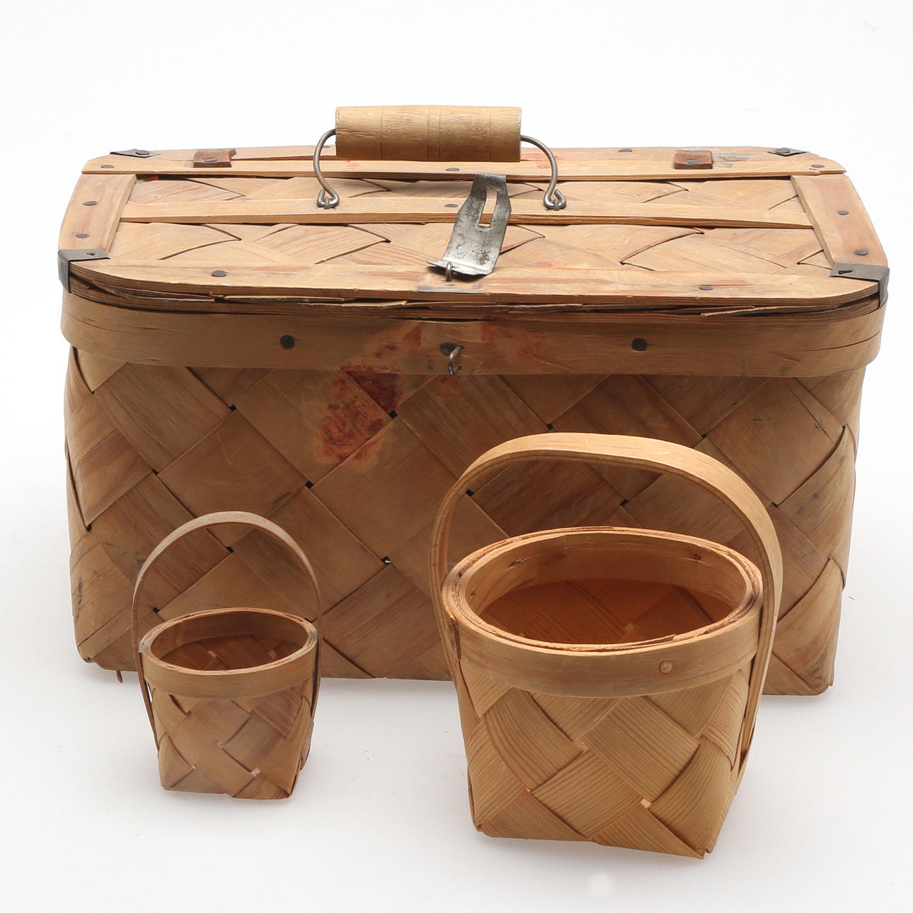 DIVERSE KORGAR, DOSOR, med mera, allmoge, ca 30 delar, 18/1900-tal.