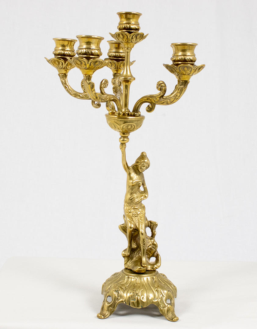 KANDELABER, 6-armet, messing.