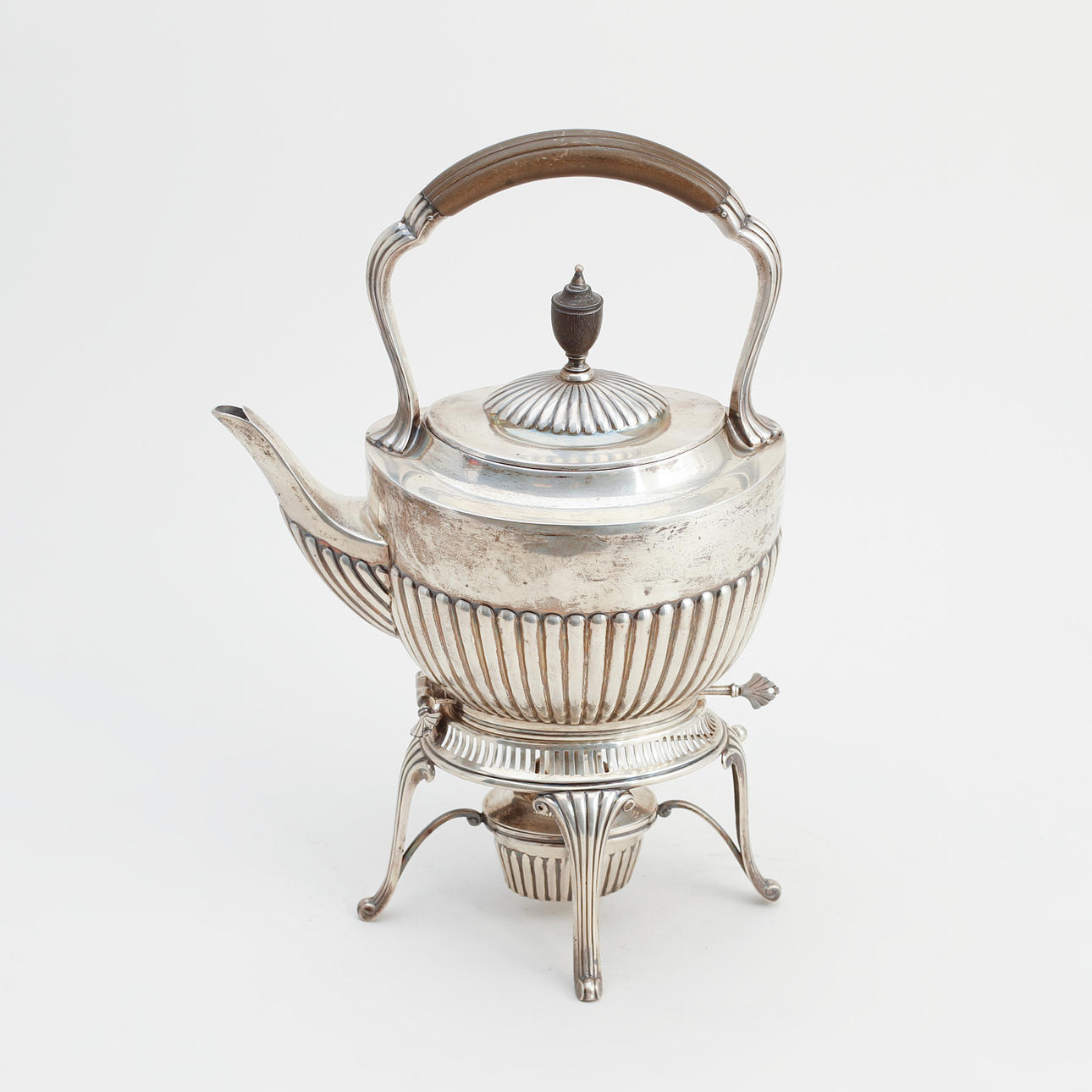 TEKANDE med RECHAUD, sølv, London, ca. 1914.