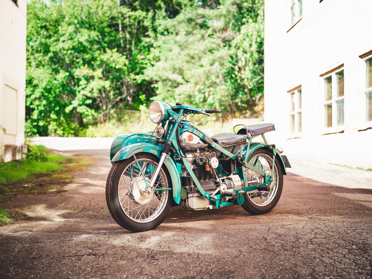 NIMBUS, med sidevogn, 1955.