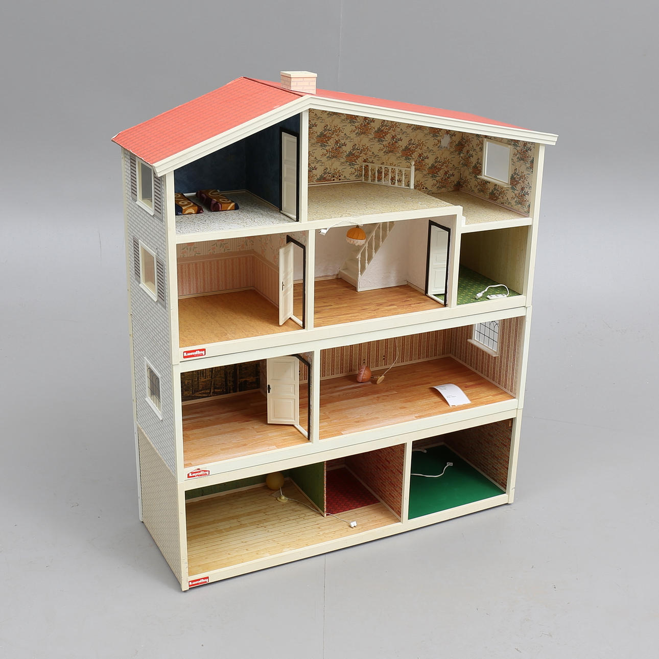 DOCKSKÅP, 3 delar, Lundby, 1900-talets andra hälft.