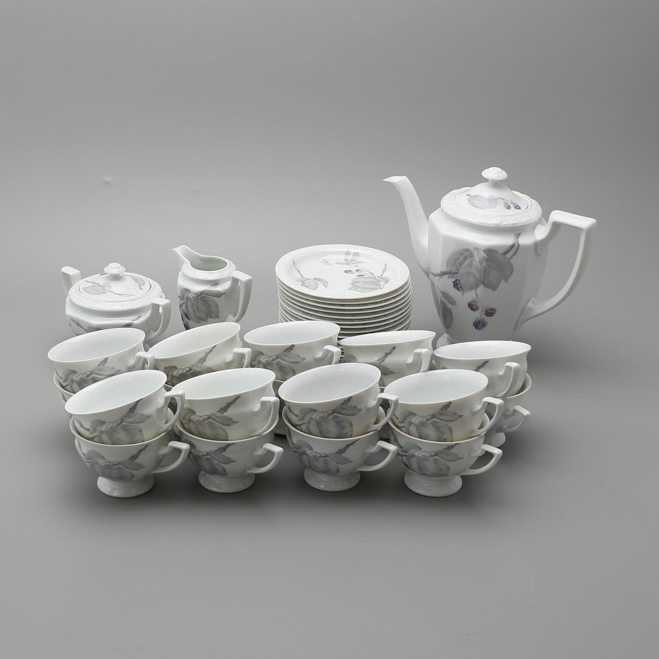 KAFFESERVIS, 38 delar, porslin, "Maria Björnbär", Rosenthal, Tyskland.