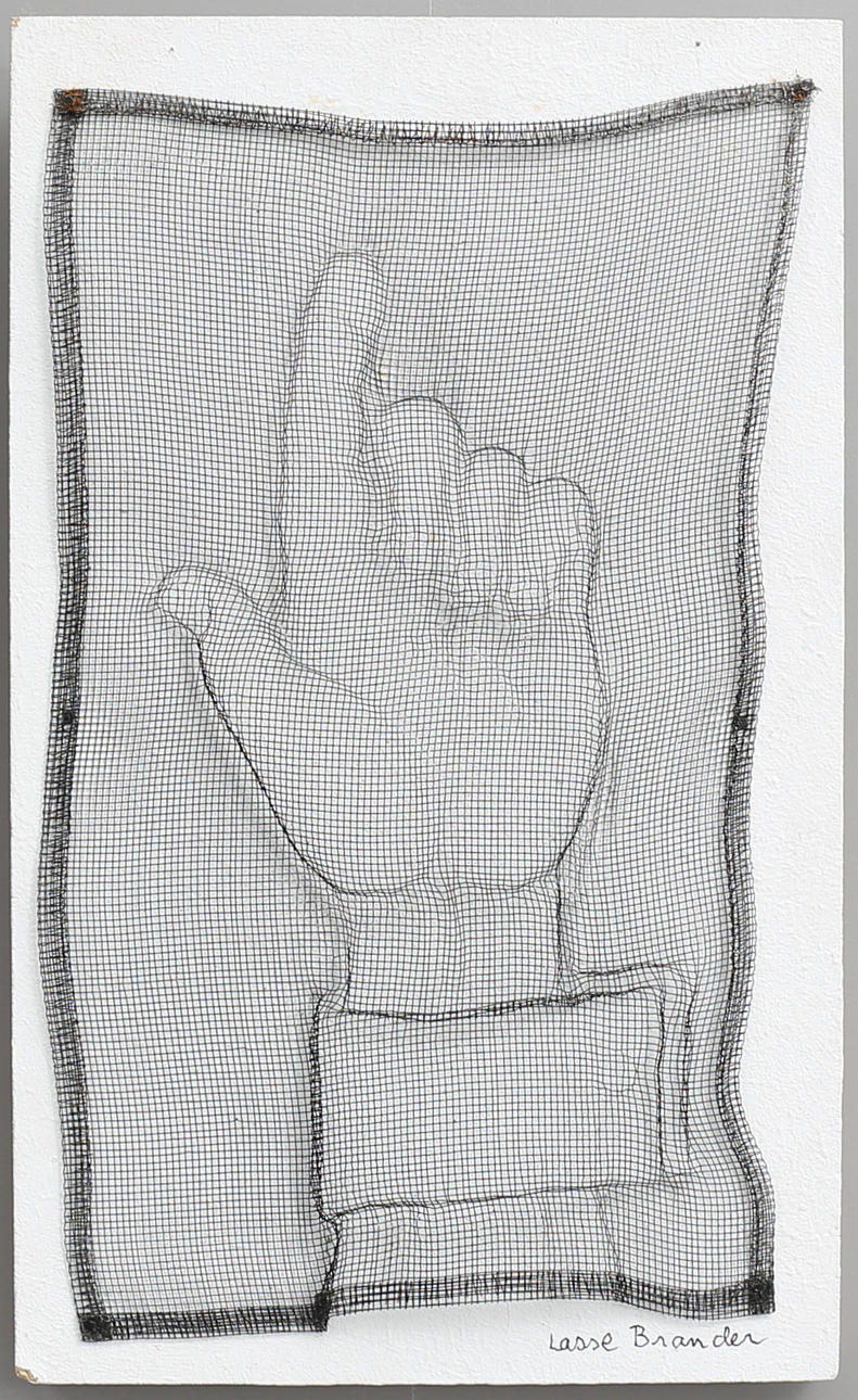 LASSE BRANDER. Skulptur, metall och trä, signerad.