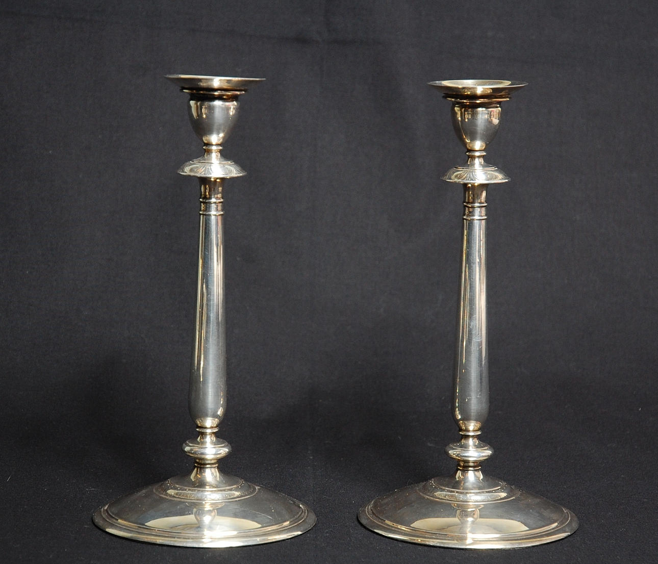 LJUSSTAKAR, 1 par, nysilver.