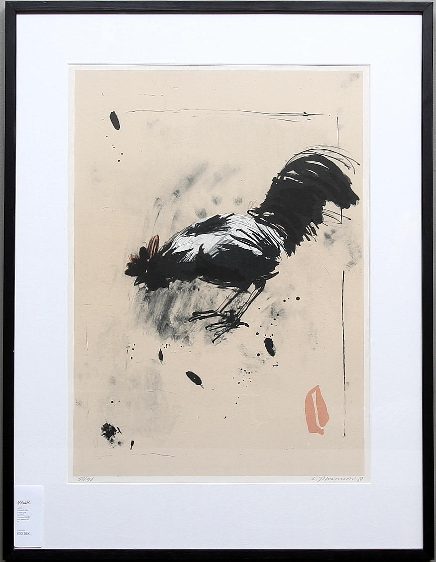 LARS JOHANSSON. Färglitogarfi, signerad, numrerad 50/90 och daterad 80.