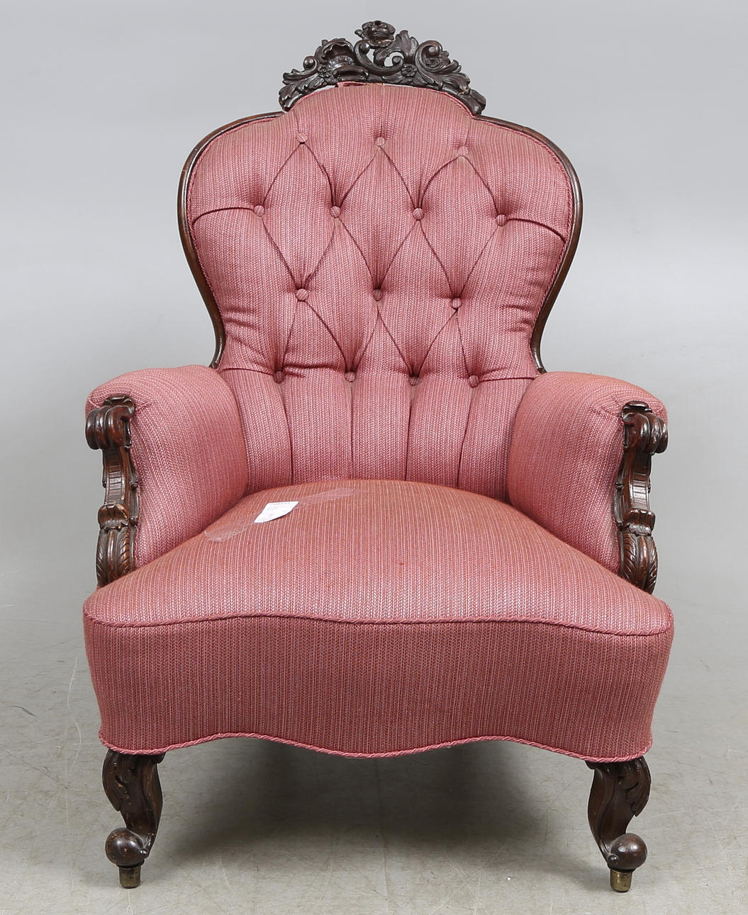 FÅTÖLJ, Nyrokoko, sent 1800-tal.