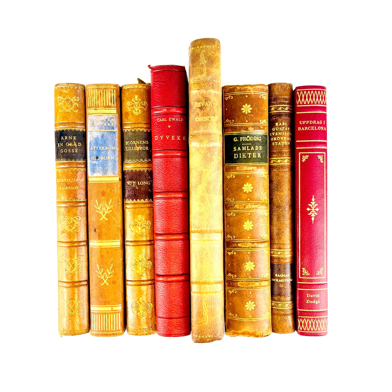 OCHO LIBROS MEZCLADOS EN SUECO.