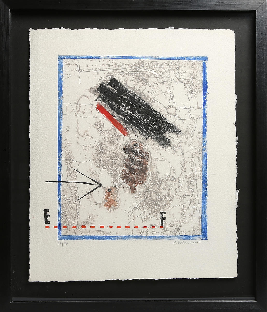 JAMES COIGNARD (1925-2008). Abstrakt komposition, etsning. Signerad och numrerad, nr. 18/90.