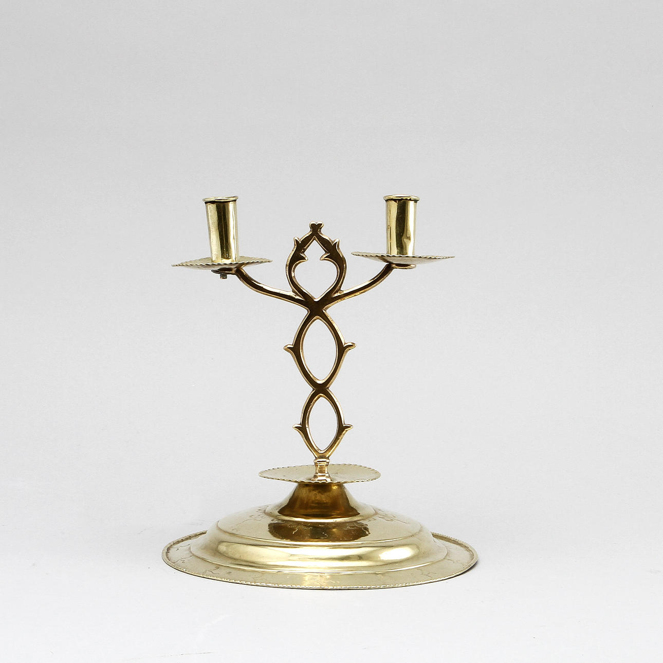 LJUSSTAKE, mässing, Blekingestake, 1700-tal.