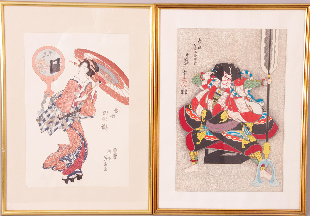 2 JAPANSKA TAVLOR, tryck.