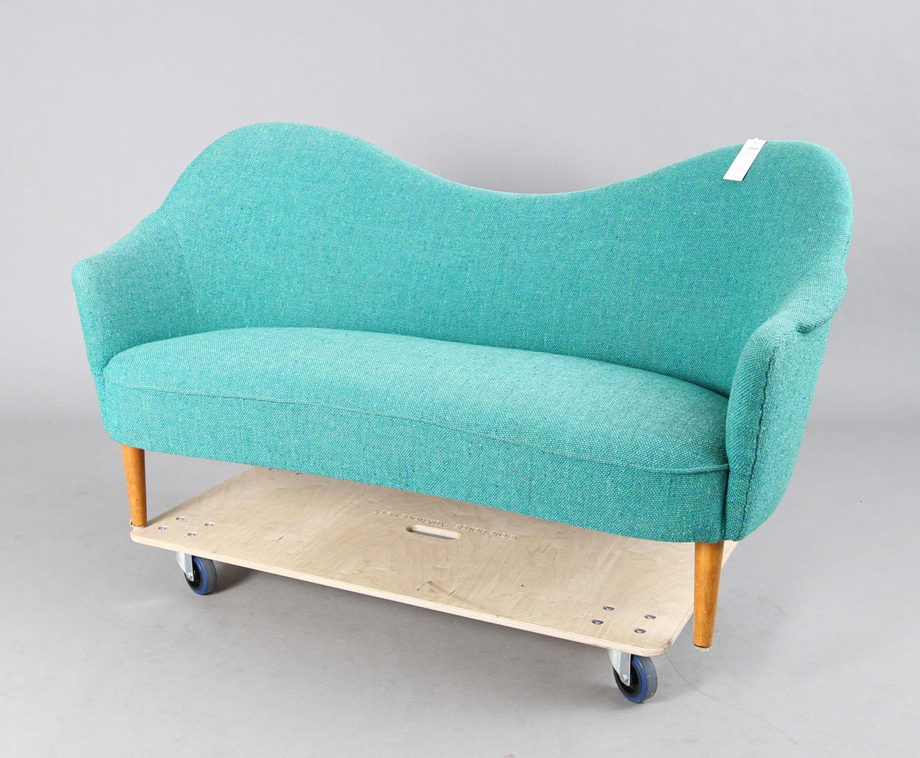 CARL MALMSTEN. "Samspel". Soffa, grön/blå klädsel.
