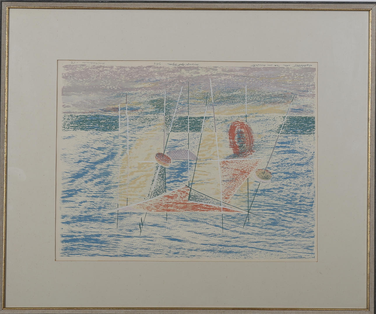 ARNO VIHALEMM. Luftslottet eller Tak över huvudet, serigrafi, Signerad och daterad, A Vihalemm -56.