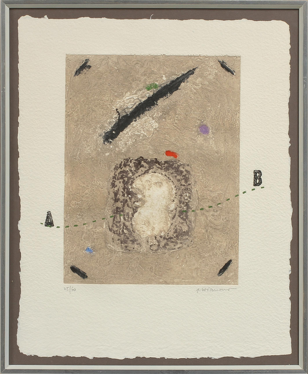 JAMES COIGNARD. Komposition. Etsning med carborundum, signerad och numrerad 45/60.
