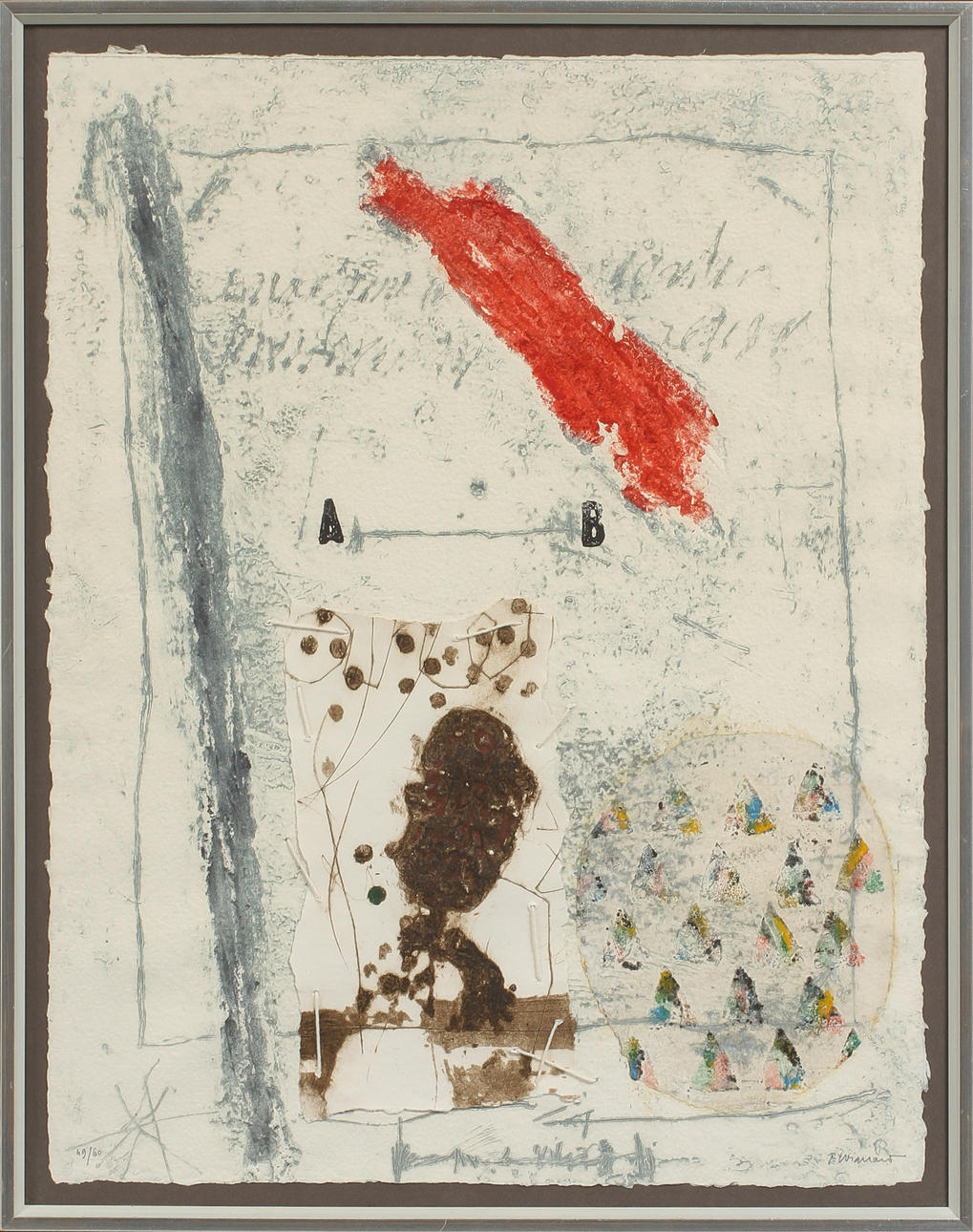 JAMES COIGNARD. Komposition. Etsning med carborundum och collage, signerad och numrerad 49/60.