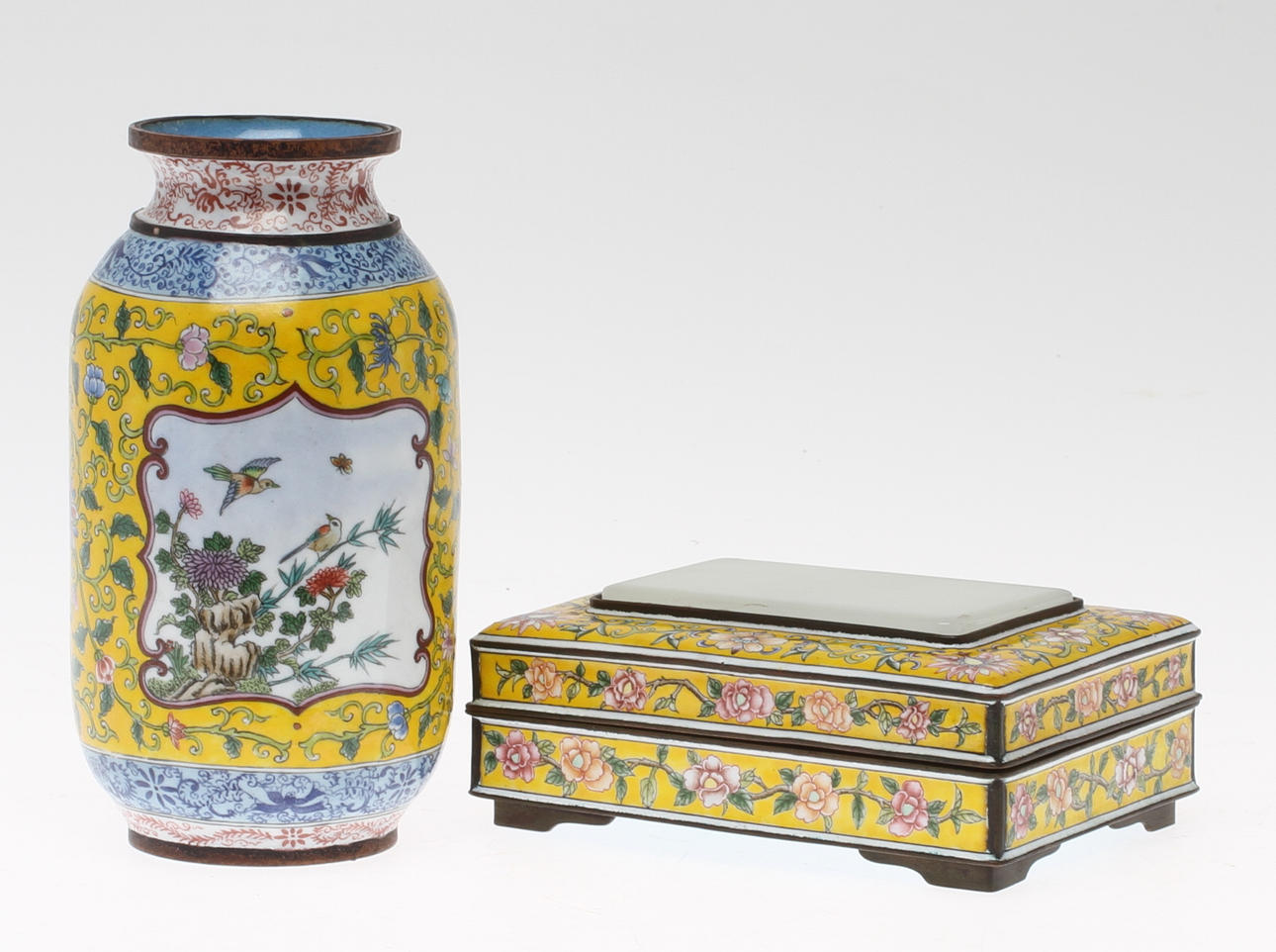 VAS, SKRIN, emaljarbete, Kina.