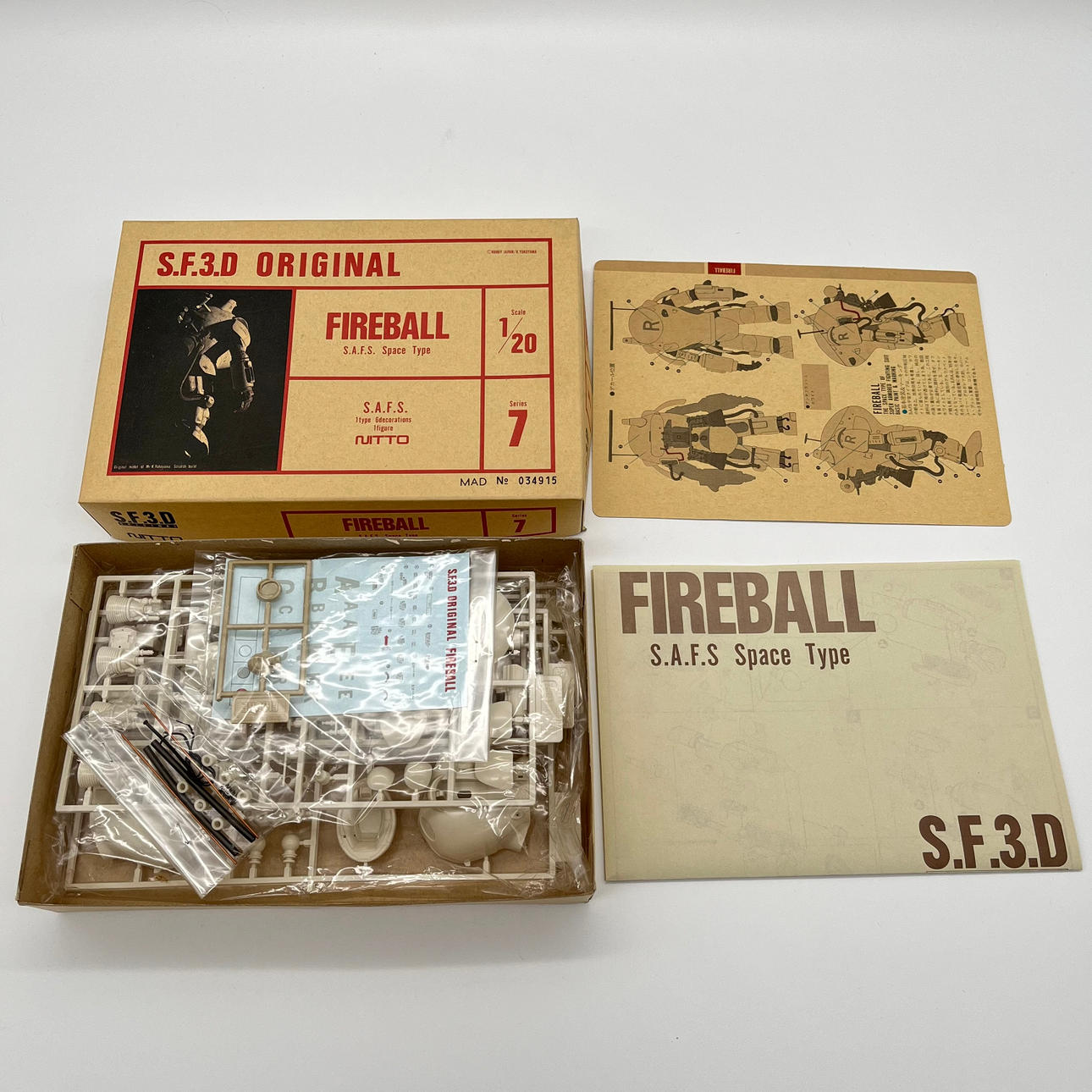 3 X NOS VINTAGE MODEL FIGURES - SF3.D ORIGINAL - NEUSPOTTER - FIREBALL ...