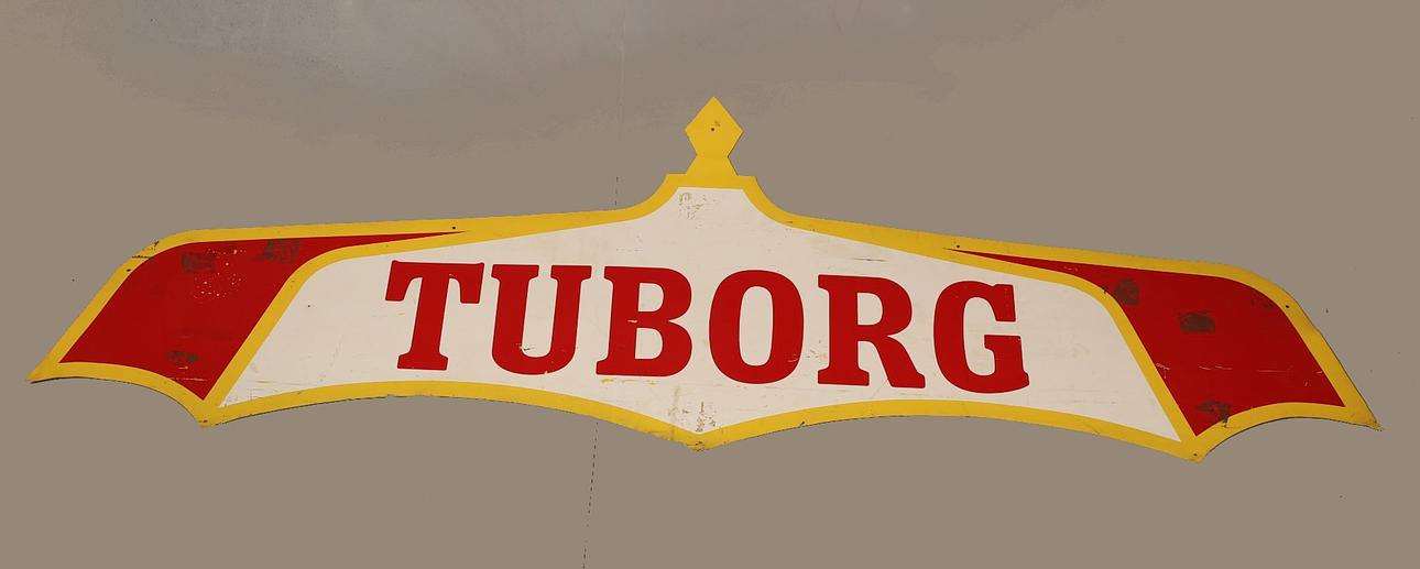 WERBESCHILD, Metall Tuborg.