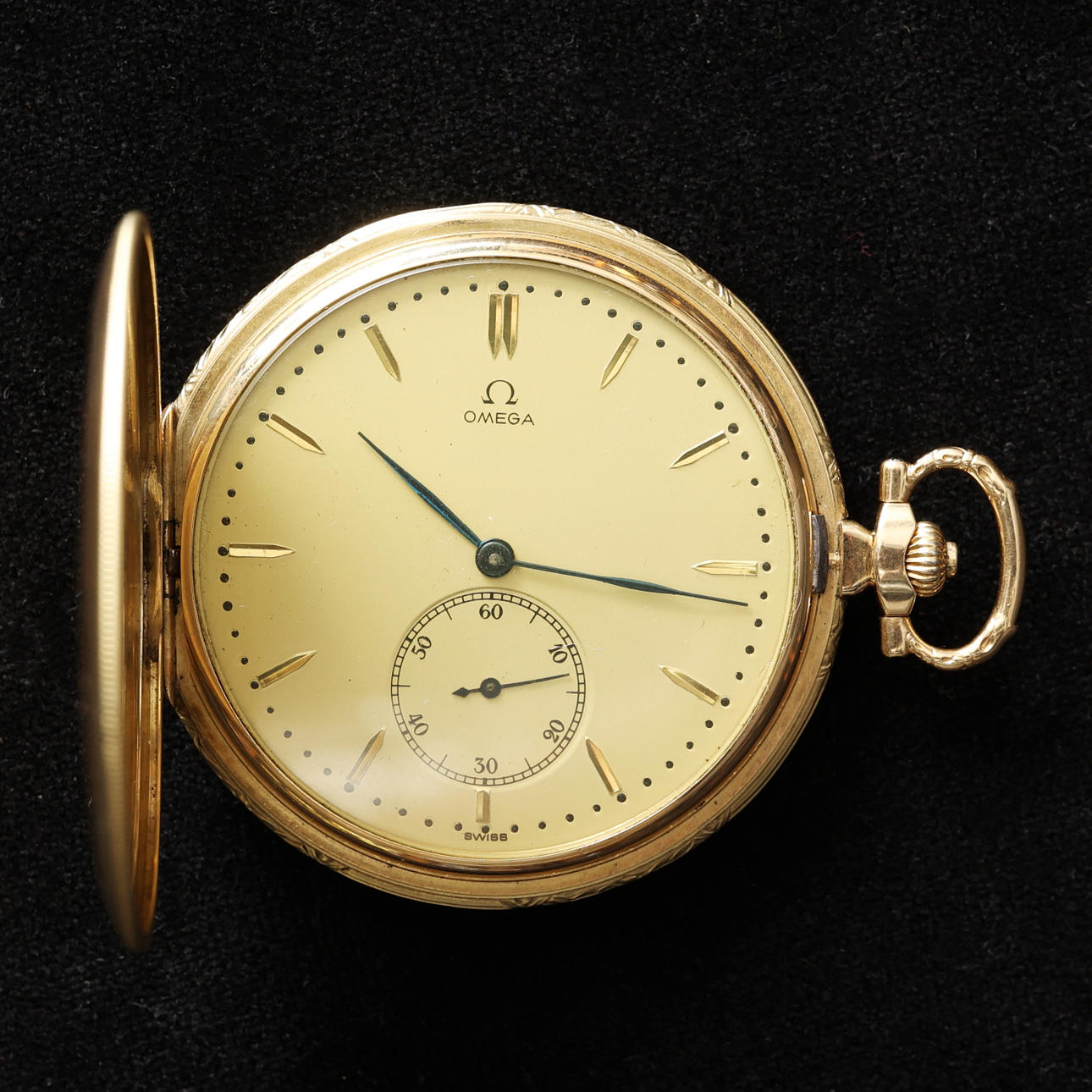 POCKET WATCH, 14K gold, Omega.
