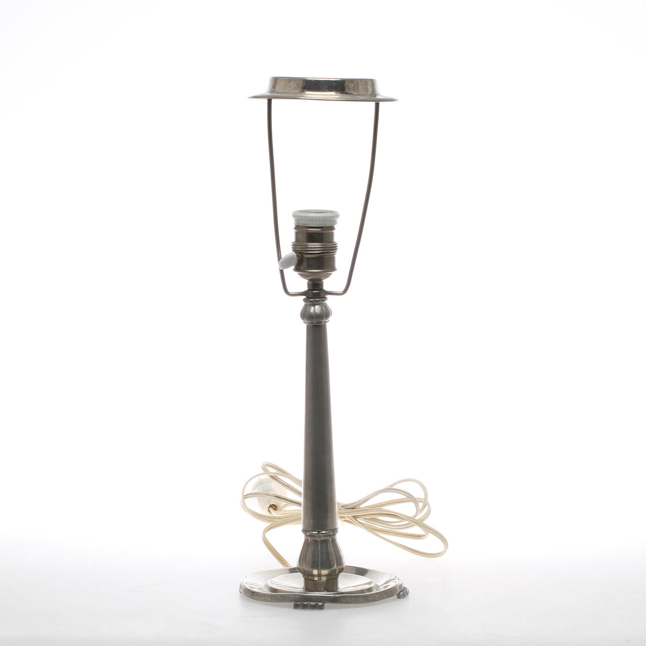 BORDSLAMPA, tenn, Edlunds Silverfabrik, 1929.