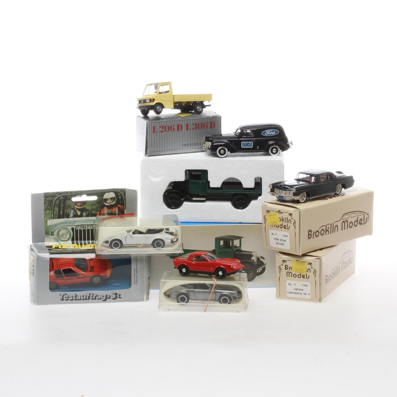 MODELLBILAR, 8 st, Brooklin Models, Somerville, Schuco, NZG Modelle och Conrad.