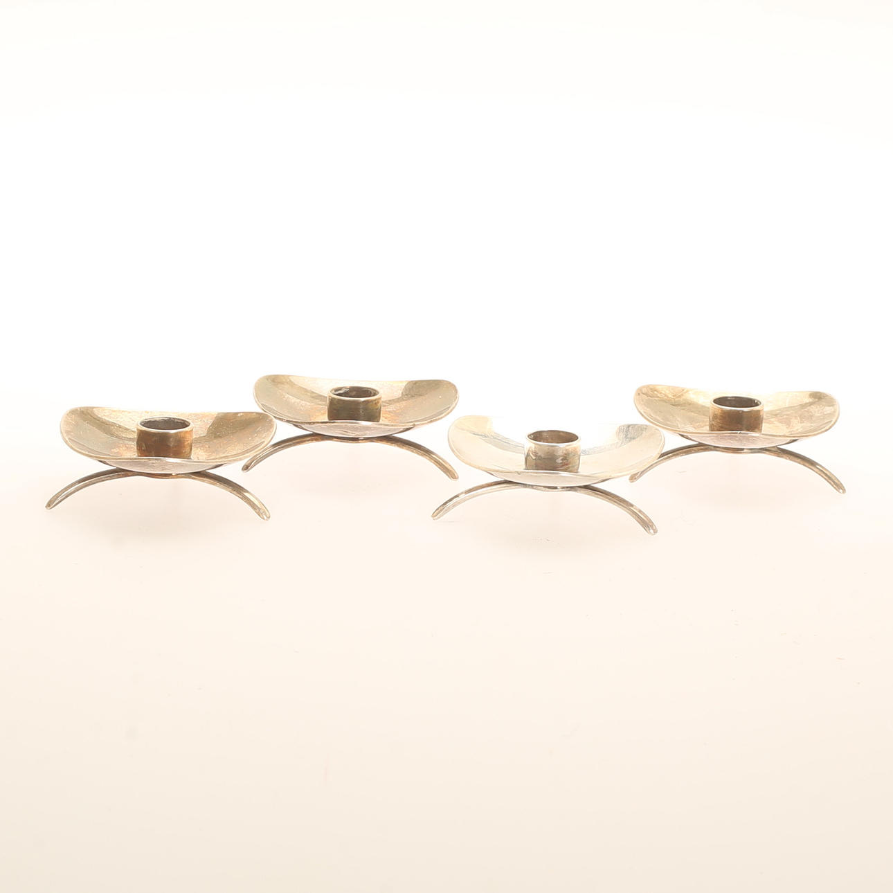 Lysestager, 4 stk, nysølv, Cohr, Danmark.