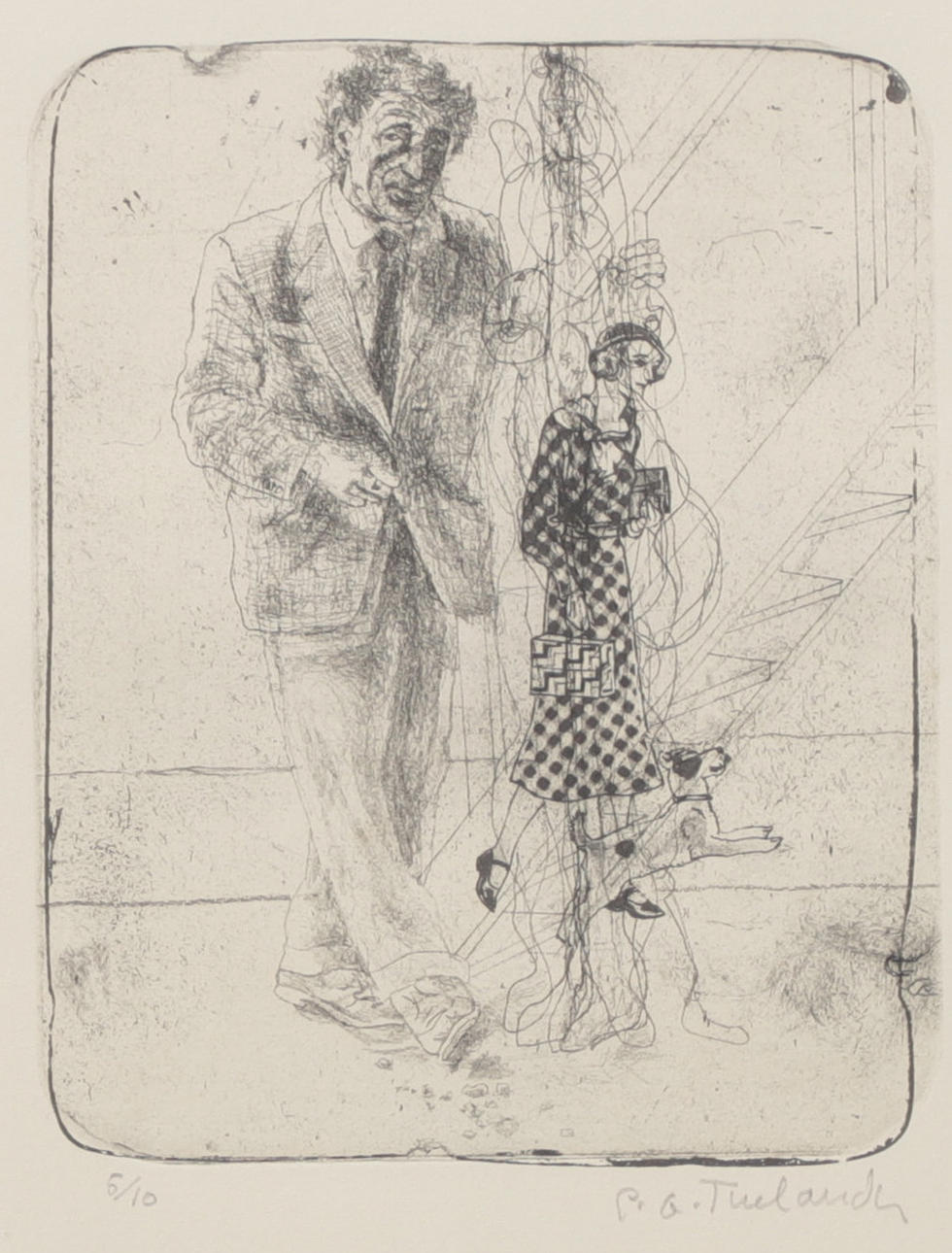 PER GUNNAR THELANDER. Etching, signed and numbered 5/10.
